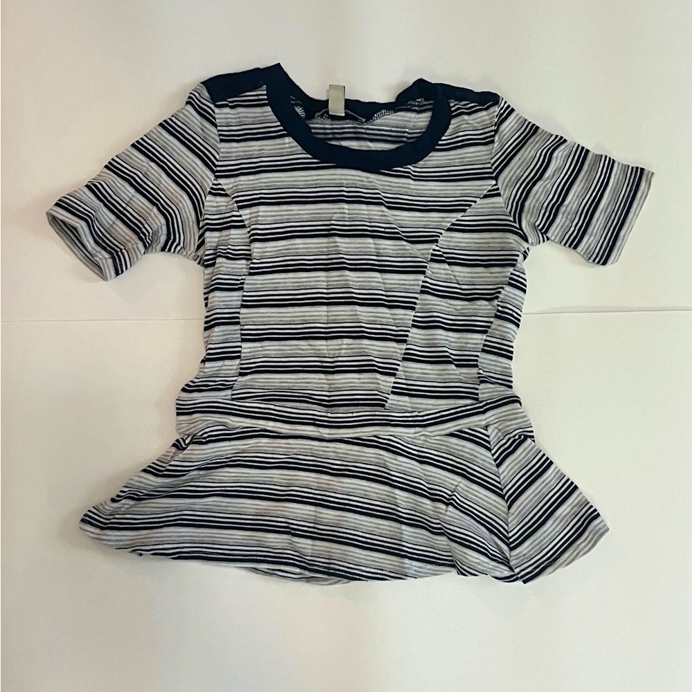Striped Bordeaux Babydoll Top